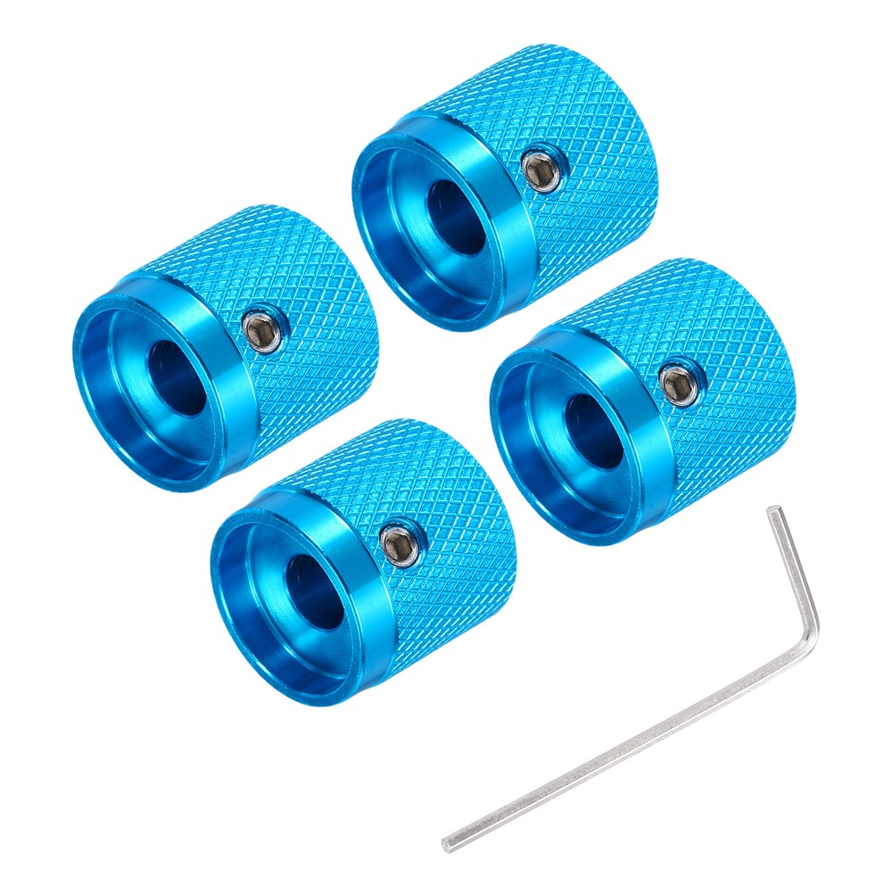 1PCS Guitar Knobs Metal, Volume Tone Knobs 1/4" x 5/8" x 0.67", Blue