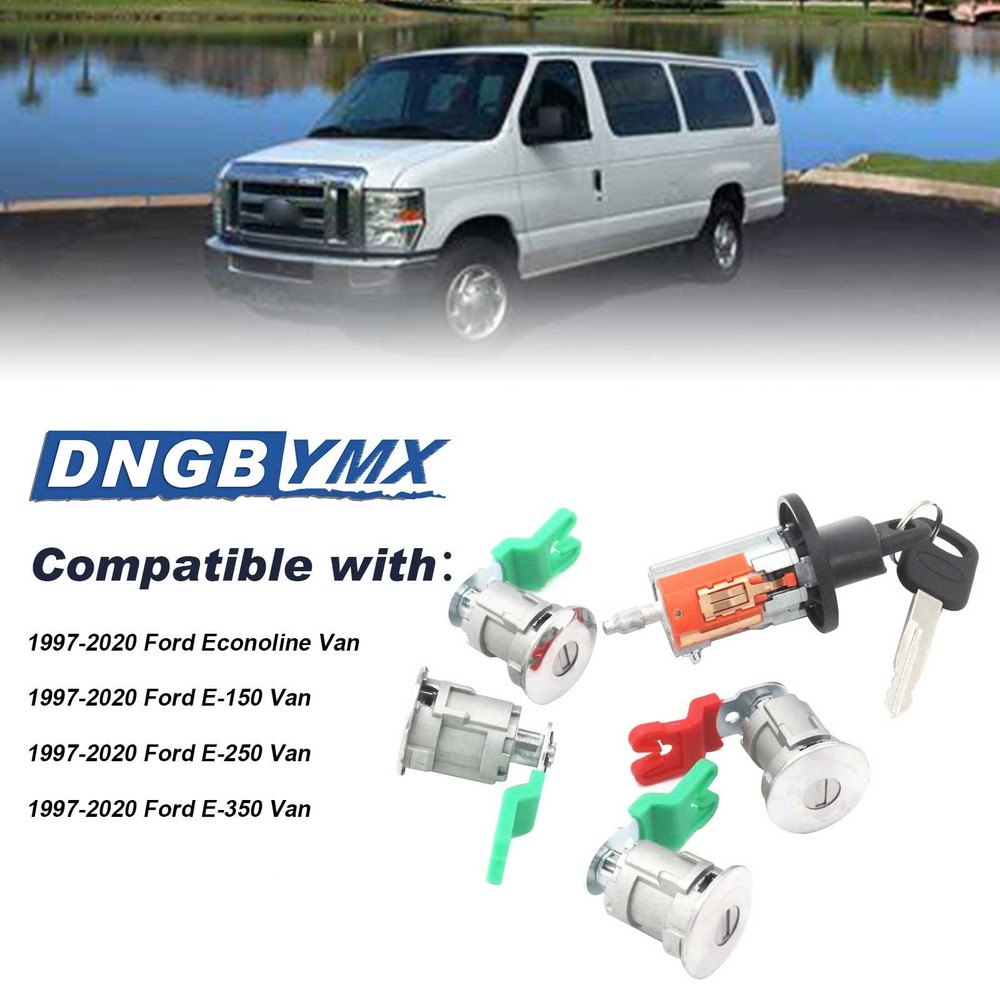 Ignition Switch & Door Lock Cylinder for 97-20 Ford Econoline E150 E250 E350 Van