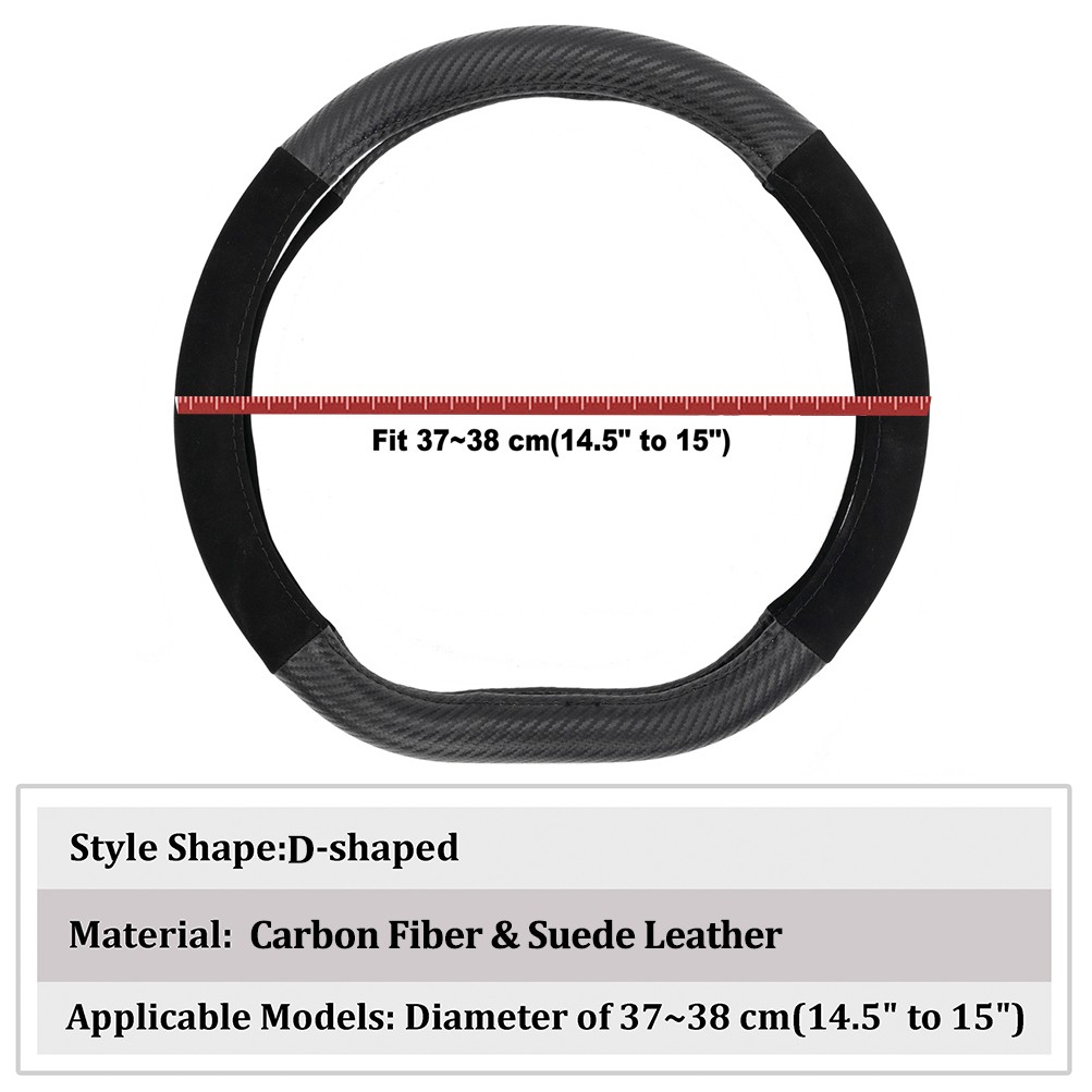15'' D-Shaped Steering Wheel Cover,for Nissan Rogue Altima Kicks Car Accessories