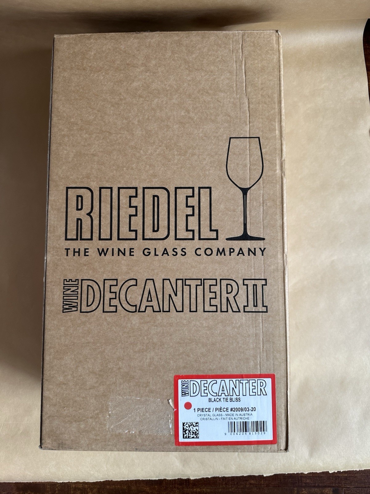 Riedel Wine Decanter, One Size, Clear Black Tie Bliss