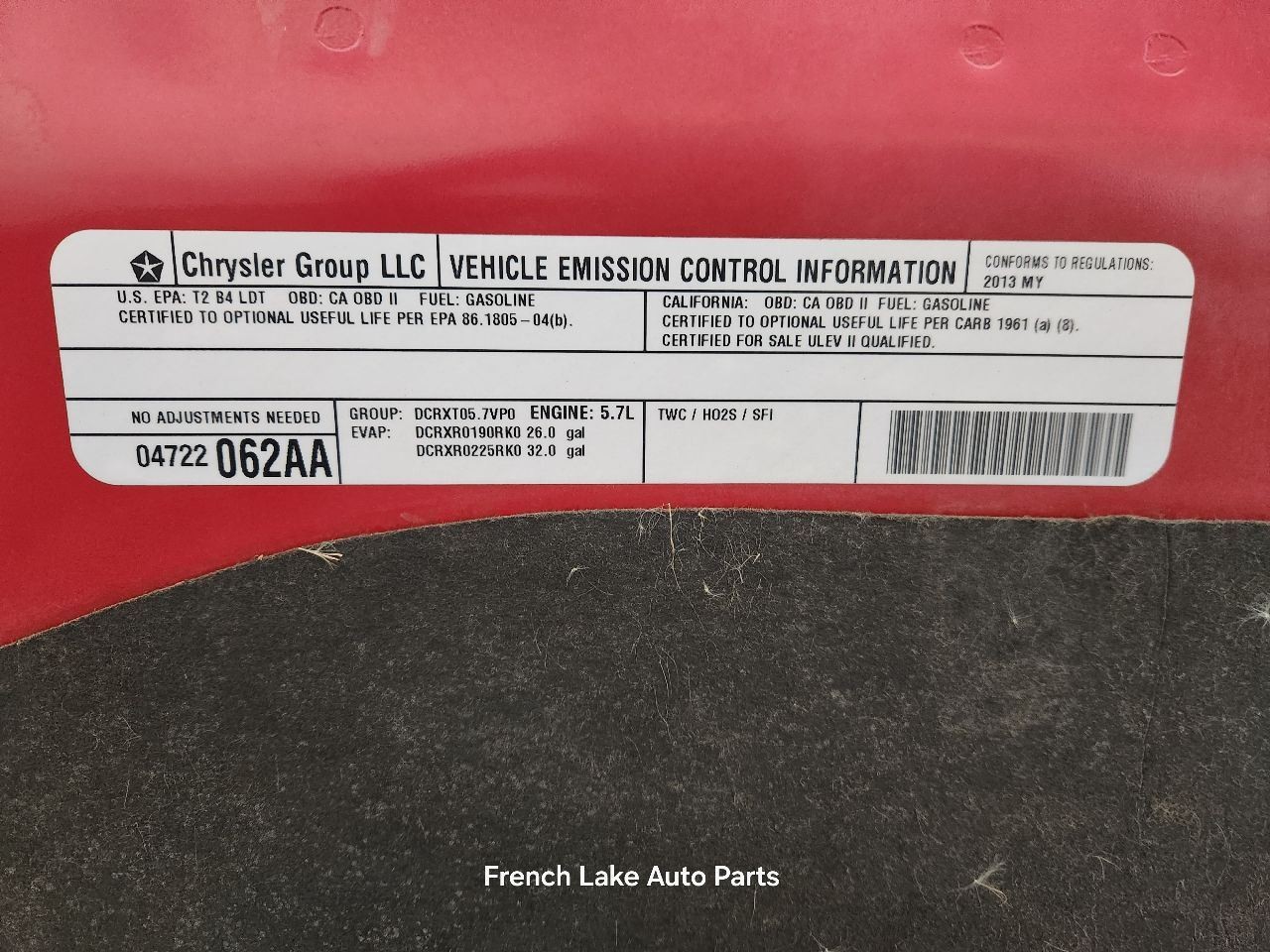 Engine Assembly 5.7L VIN T Fits 2013 DODGE 1500 **90 DAY WARRANTY** 1333564