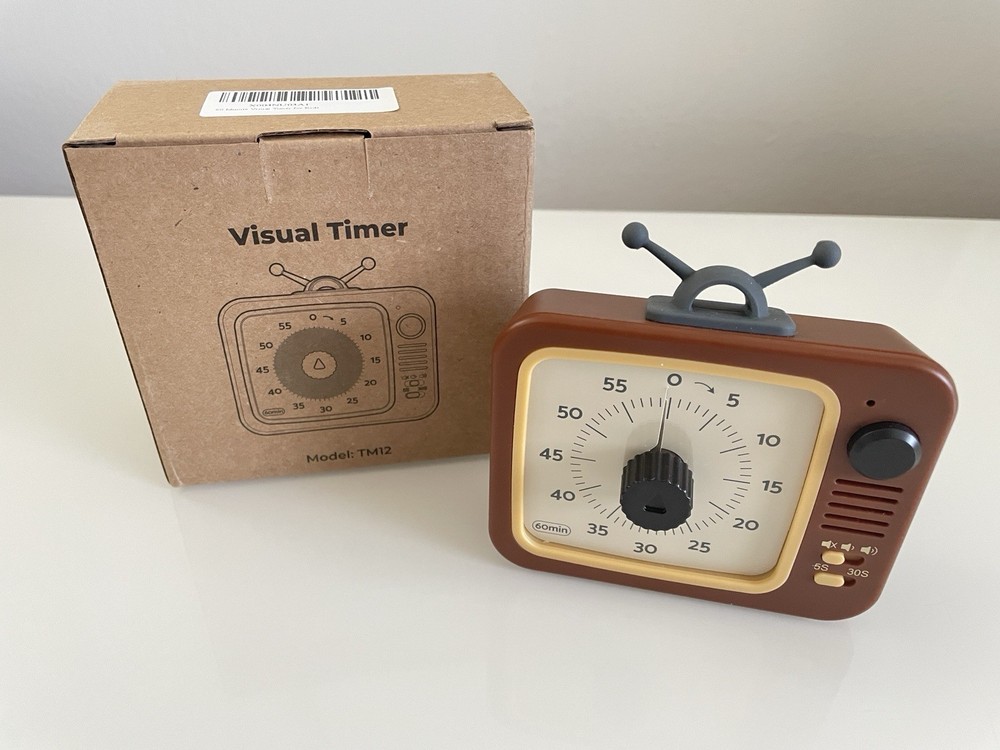 Visual Timer Coffee Brown TV 60 Minute Countdown Classroom For Kids ADHD