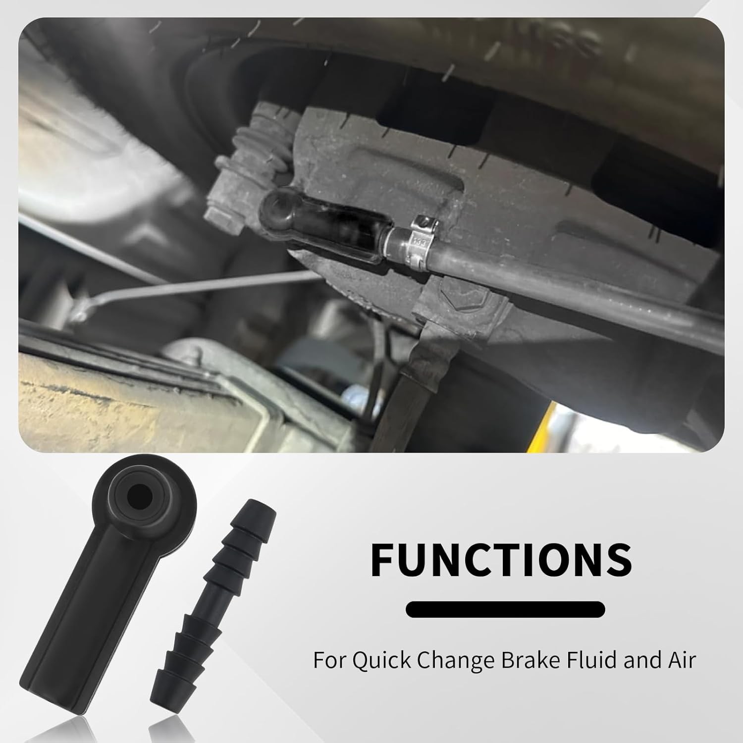 5PCS Brake Bleeder Kit Connector,Brake Fluid Bleeder Kit Bleeding Adapter Joint