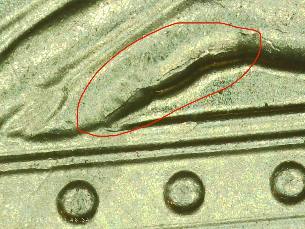 2022 P Anna May Wong Quarter with multiple die chip errors