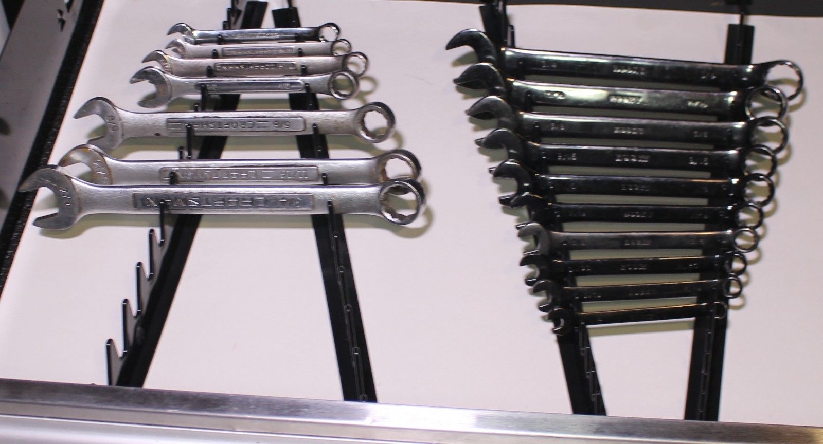 Wrench Holder Rail Set Holds 40 Tools Hand Storage Wrench Organizer