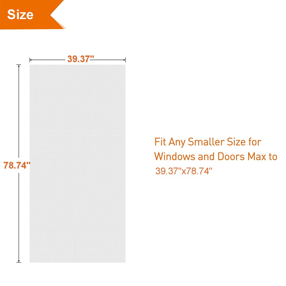 Cuttable PVC/Nylon Screen Mesh Roll for DIY Doors Windows Screen Replacement