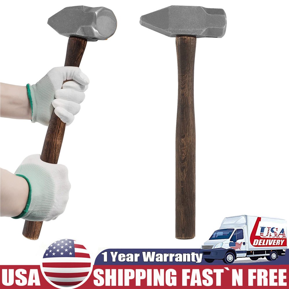 4 LB Blacksmith Forge Hammer For Knife Making Bladesmith Metal Forging Tool