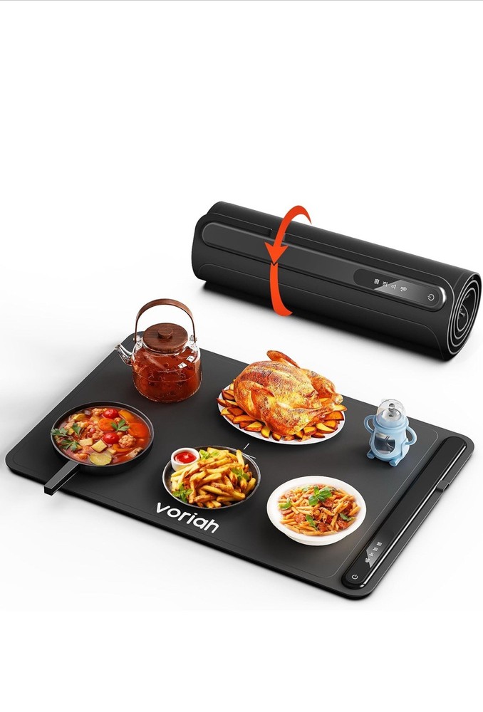Warming Mat for Food, Electric Warming Tray with 3 Temp Settings