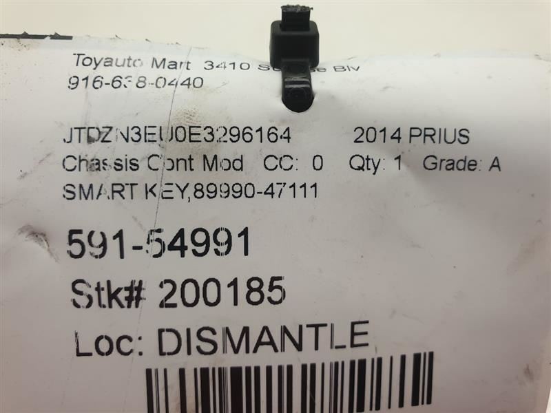 12-14 TOYOTA PRIUS THEFT-LOCKING SECURITY CONTROL MODULE ECM ASSEMBLY