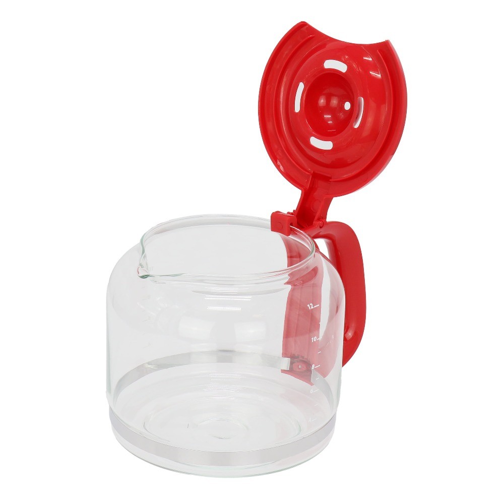 12 Cup 900 Watt Coffee Maker in Red