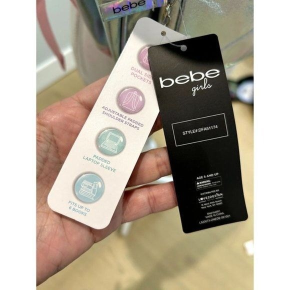 Bebe Girls Large Backpack NWT