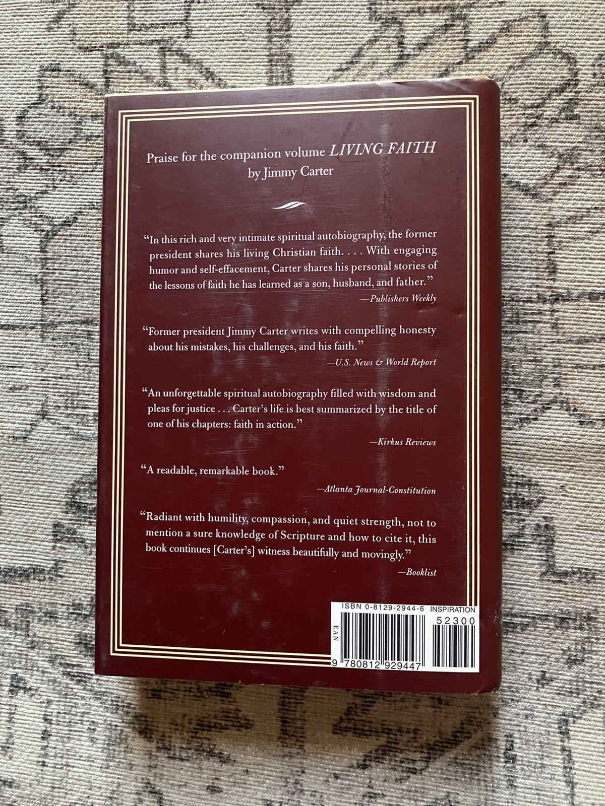 PRESIDENT JIMMY CARTER SIGNED BOOK - SOURCES OF STRENGTH Scripture