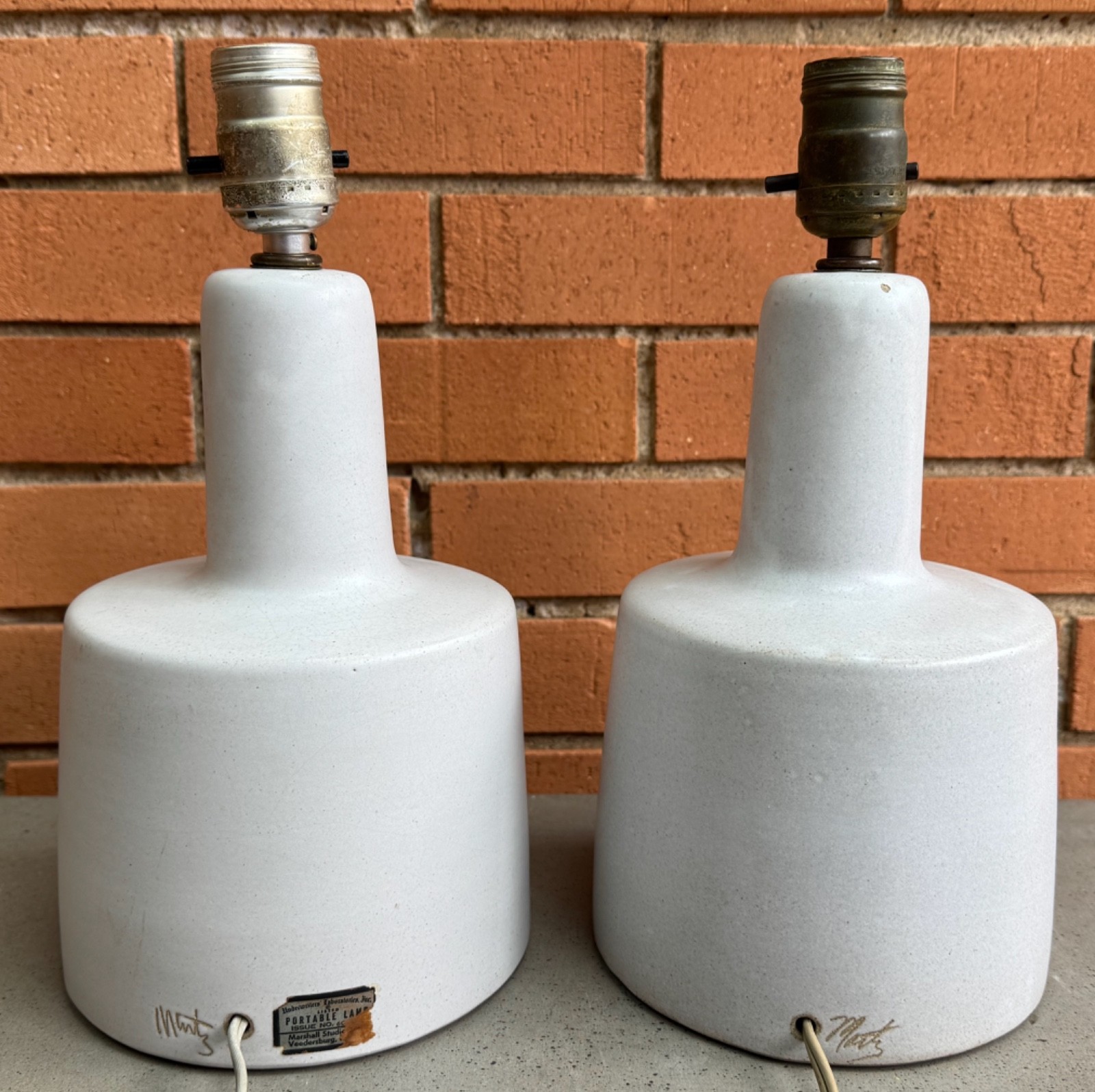 Vintage MCM MARTZ Ceramic Lamps Mid Century Modern Lighting 60s Marshall Studios