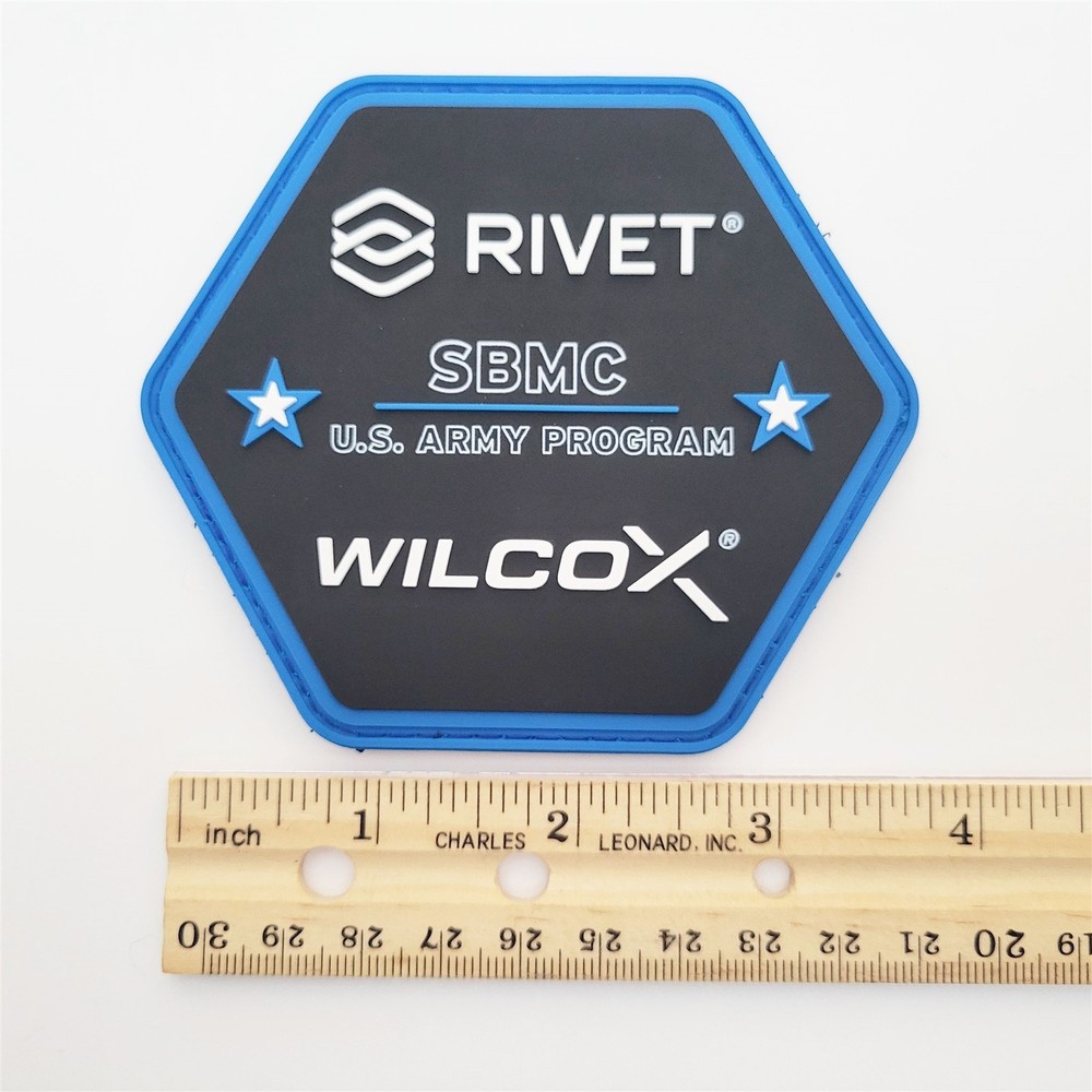 Wilcox & Rivet SBMC US Army Program PVC Hook & Loop Patch Military New