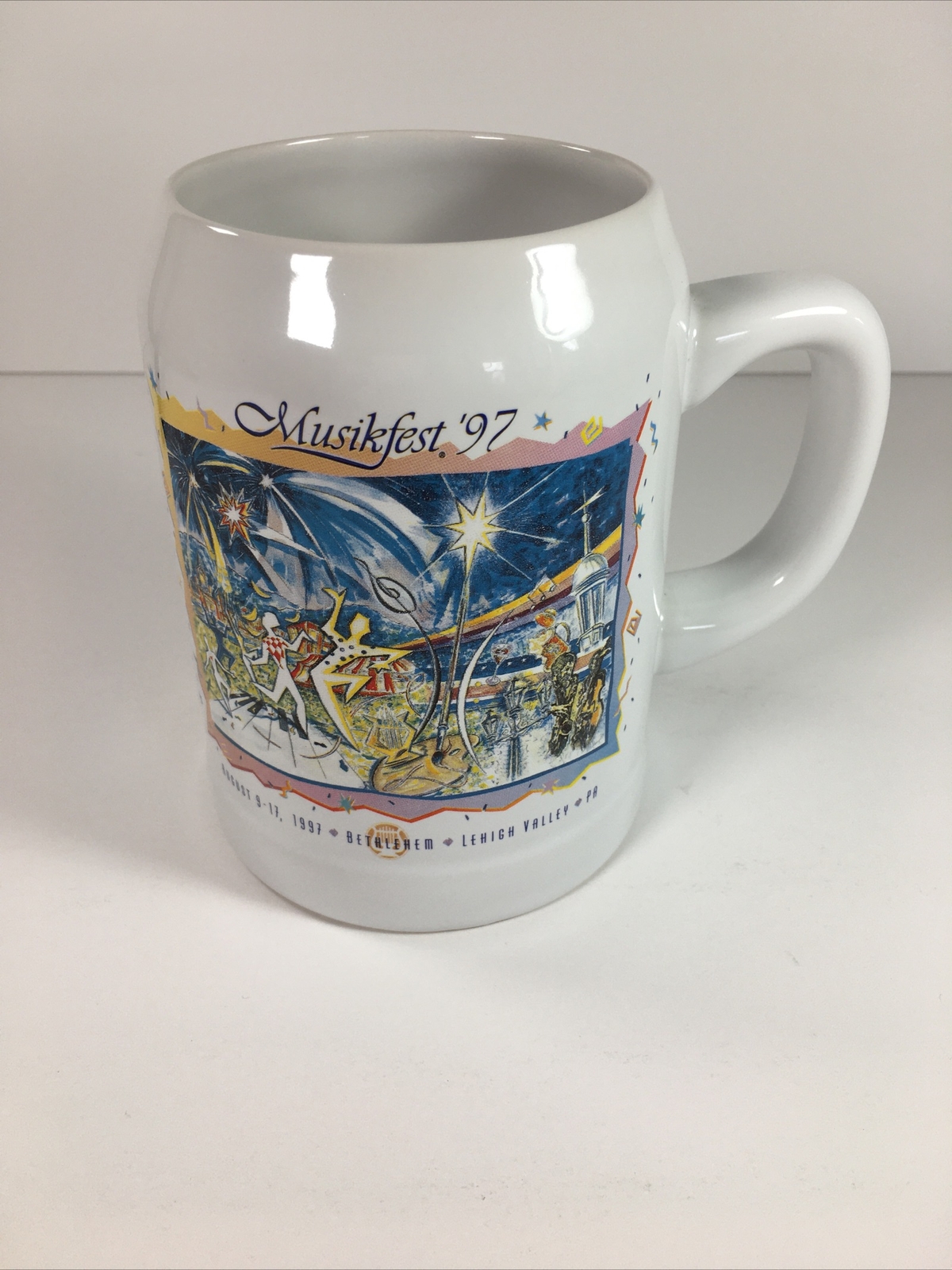 MUSIKFEST Bethlehem, Pennsylvania 1997 - BEER MUG STEIN Stoneware