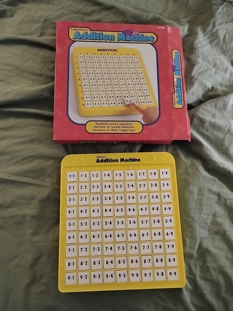 Lakeshore Addition Machine Math Educational Tool Push Button Home School