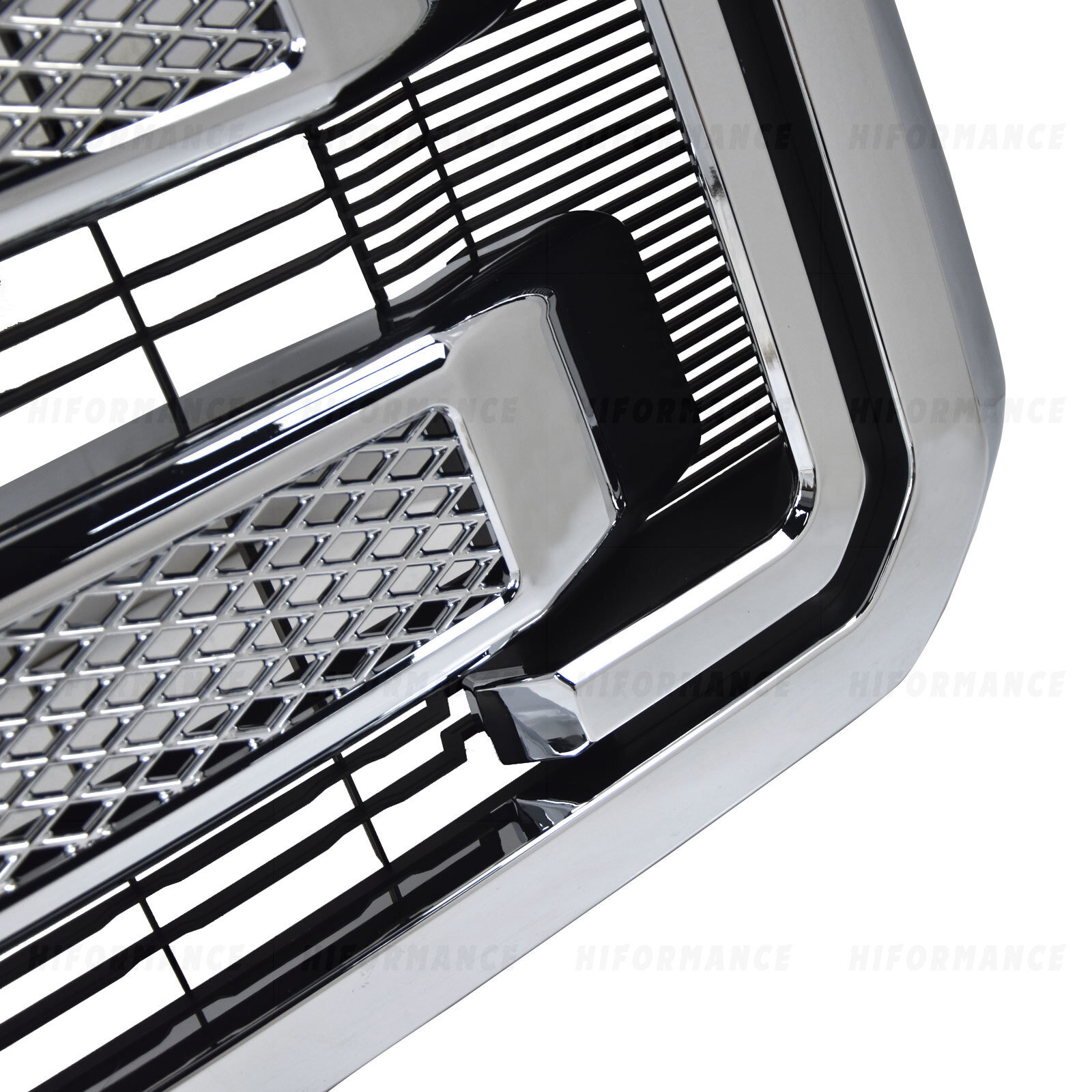 Platinum Front Grille Upper Grill Chrome For 2011-16 Ford F-250 F350 Super Duty
