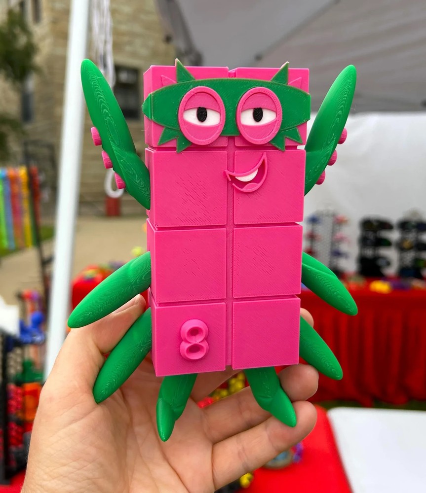3D Octonaughty Numberblock