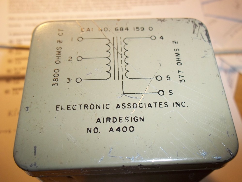 ELECTRONIC ASSOCIATES AUDIO/PULSE TRANSFORMER