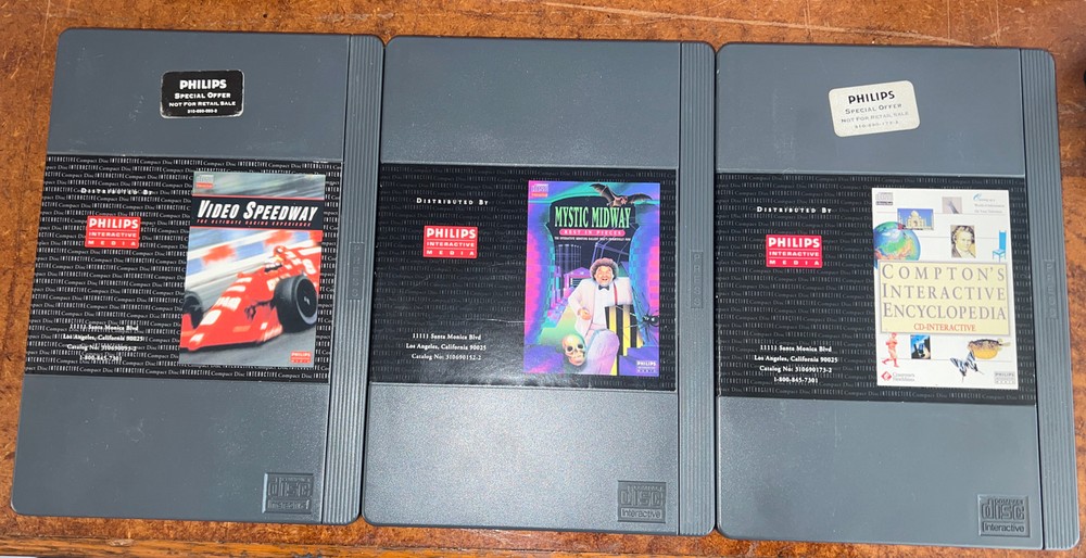 Philips CD Interactive Media Mystic Midway Video Speedway Compton’s Encyclopedia