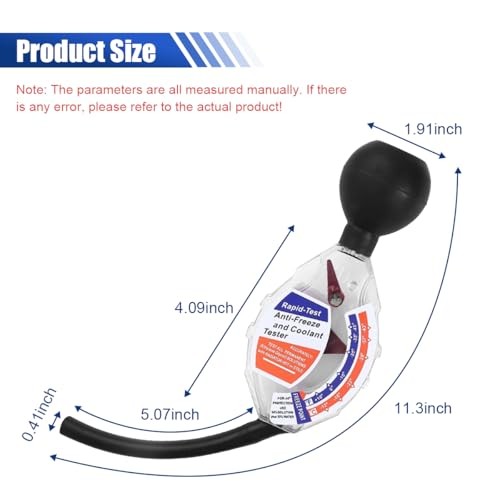 Antifreeze Coolant Tester, High Accuracy Dial Type Coolant Hydrometer 1PC