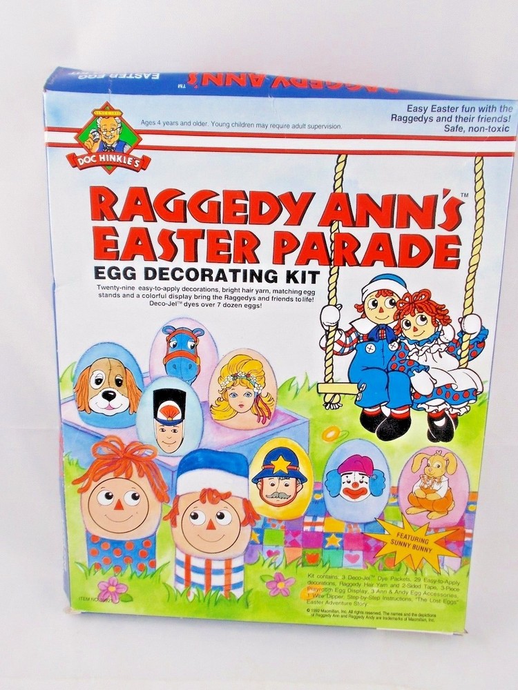 Raggedy Anns Easter Parade Egg Decorating Kit 1992 MacMillan Inc