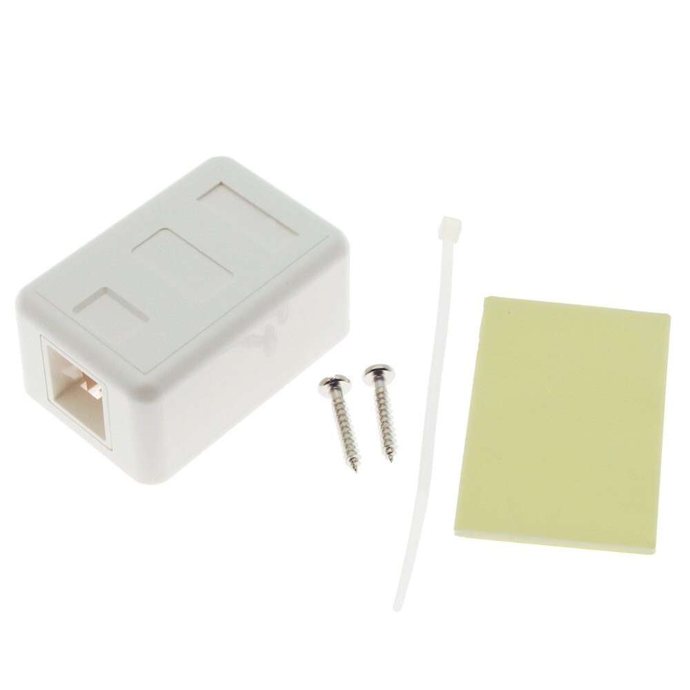 5x 1 Port Blank RJ45 CAT Network Surface Wall Mount Box For Insert Keystone Jack