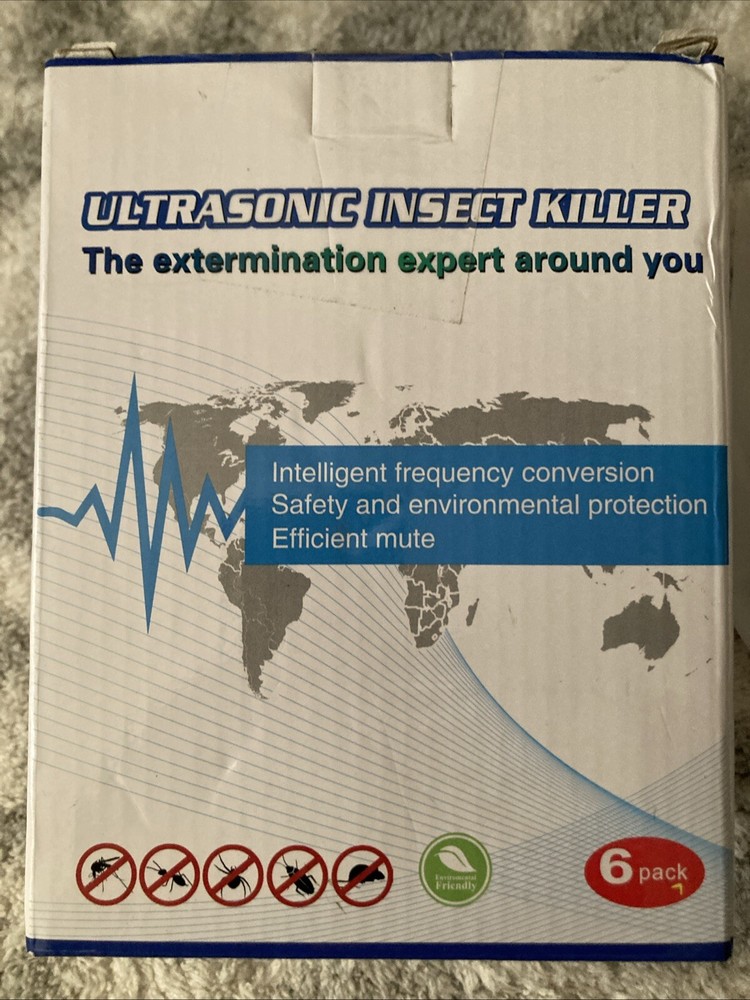 Ultrasonic Insect Killer 6 Pack Intelligent Frequency Conversion