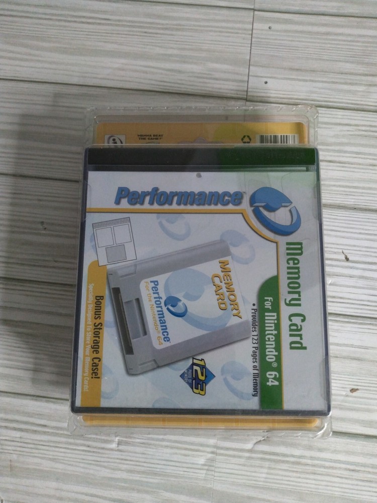 NEW Sealed N64 Memory Card InterAct Performance 256K 123 Pages w/ Storage Case