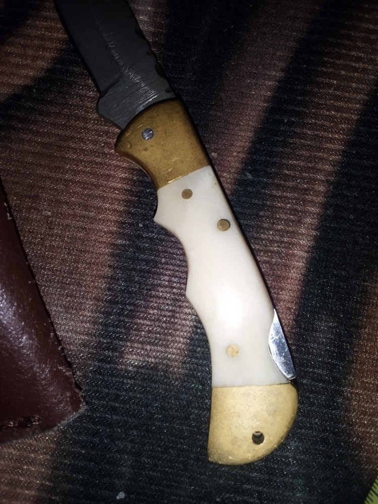 Pocket Knife Bone Handle W/Sheath