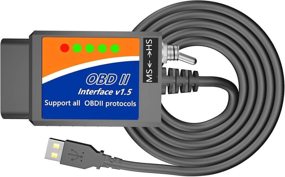 USB OBD2 Scanner Reader USB to OBD2 Cable Diagnostic Scan Tool OBD2 to USB Inter