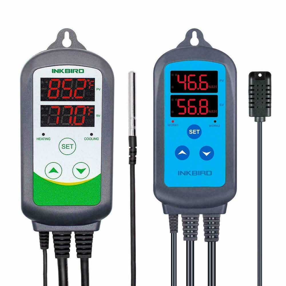 Inkbird Digital Temperature Controller + Smart Humidistat Hydroponics Seedling