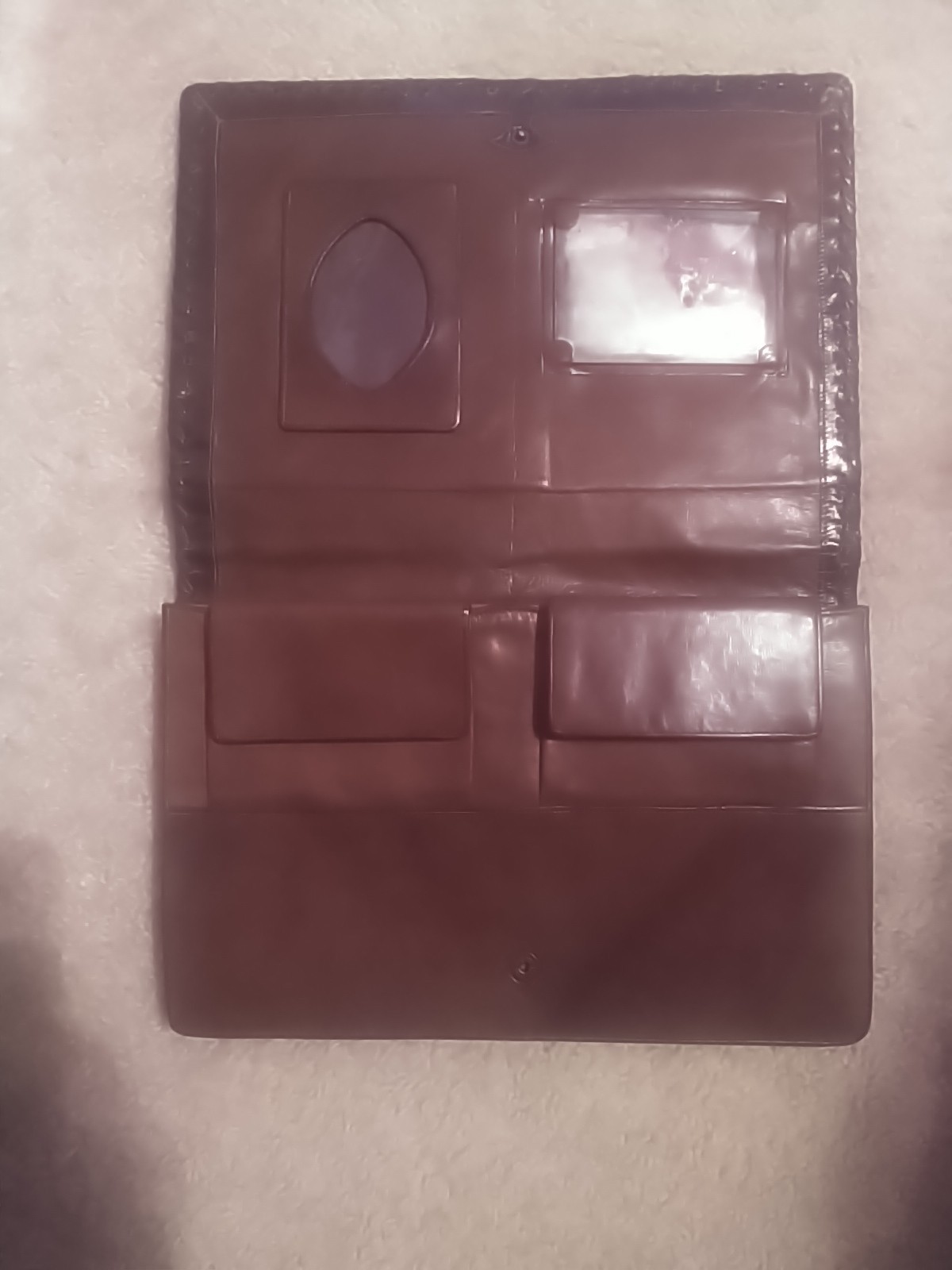 Vintage Hand Tooled Leather Embossed Egyptian Themed Purse