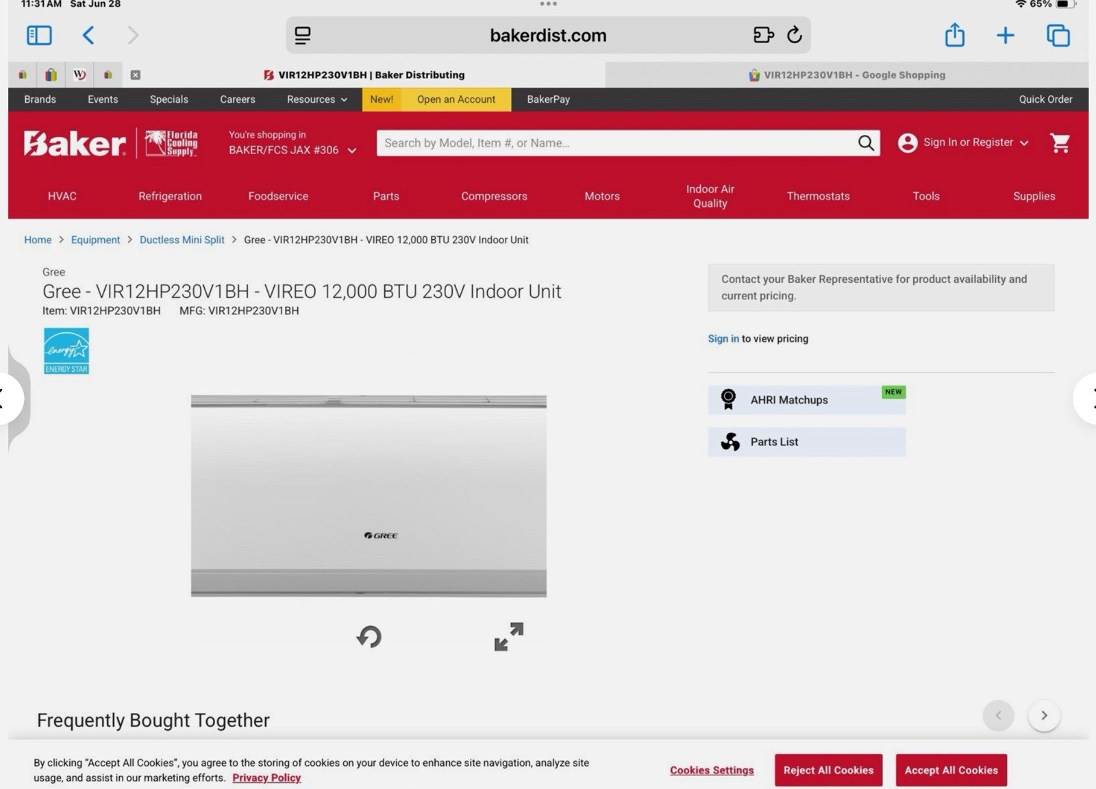 Gree - VIR12HP230V1BH - VIREO 12,000 BTU 230V (only Indoor Unit)