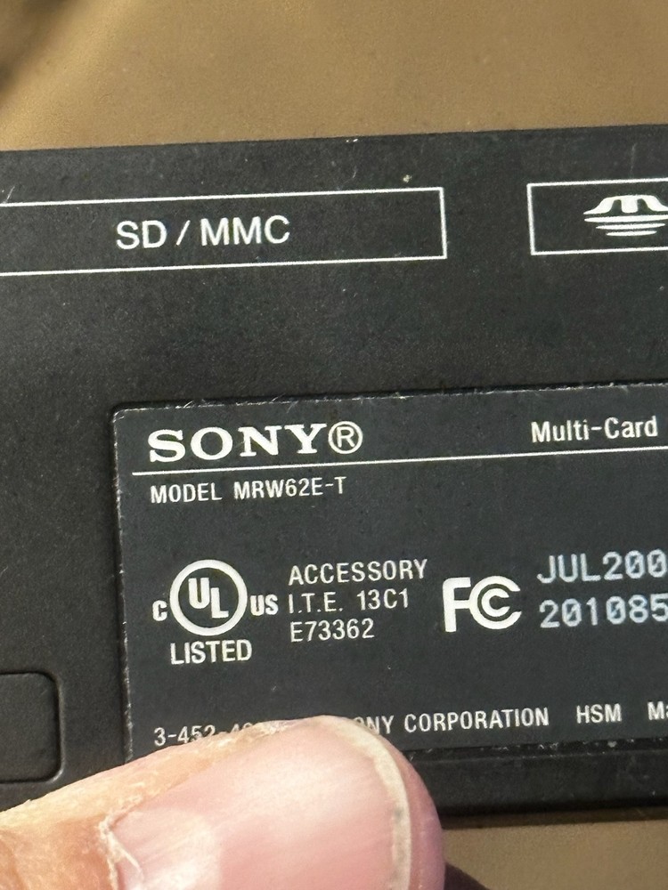 Sony MRW62E-T Card Reader. TESTED WORKING.