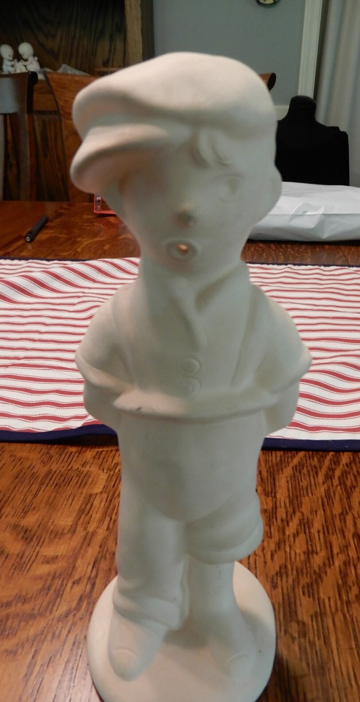 Bisque Ceramic Boy 8 Inches Tall Ready to Paint