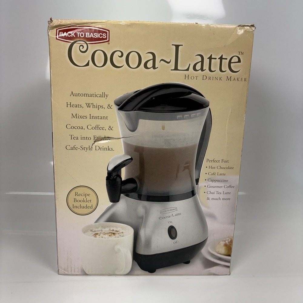 Back To Basics Cocoa Latte Hot Drink Maker CM300BR New. Open Box