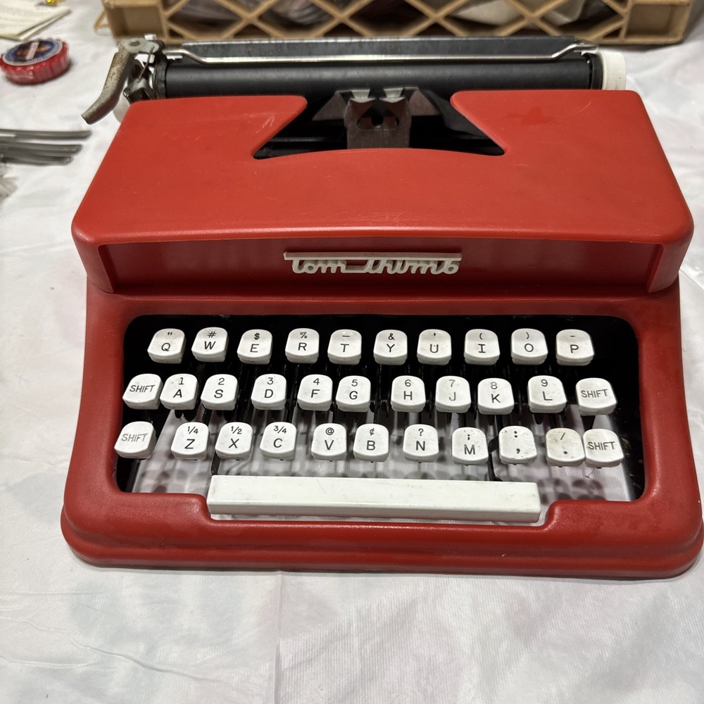 Thom-Thumb Child's Size Typewriter Red