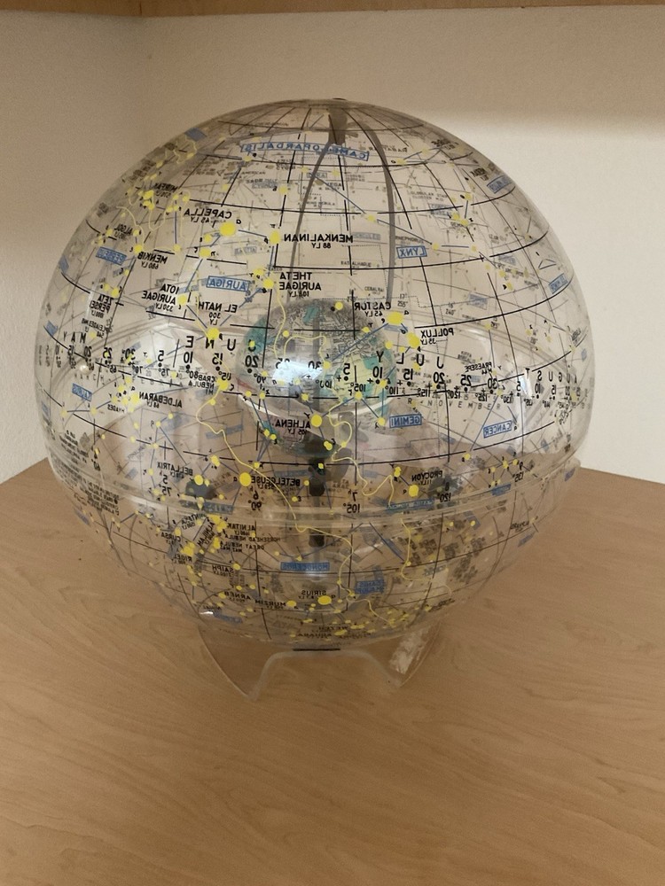 Vtg 1963 Robert Farquhar Transparent 20" Celestial Globe & Stand