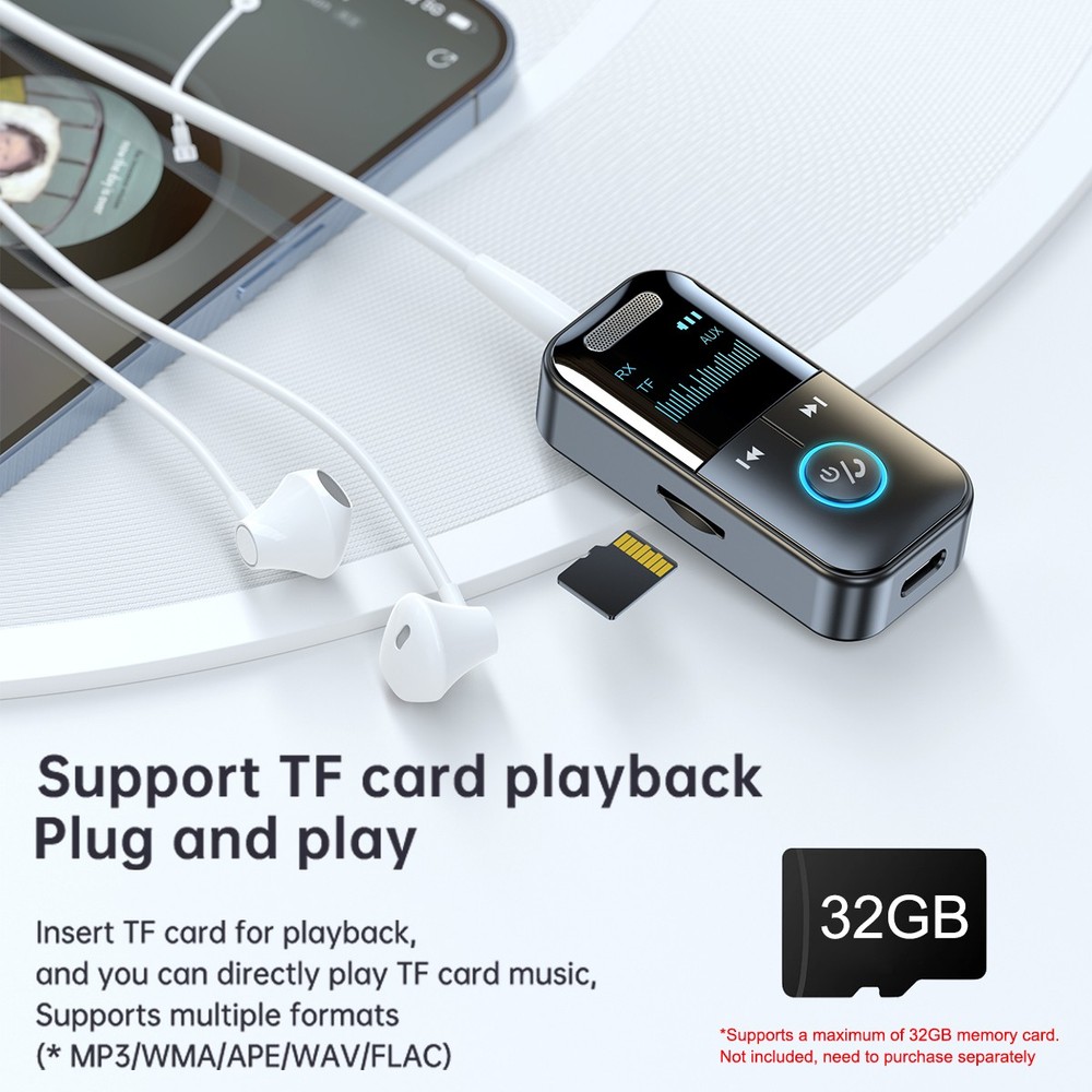 USB Bluetooth 5.4 Transmitter Receiver 4in1 Wireless Audio 3.5mm Aux Car Adapter