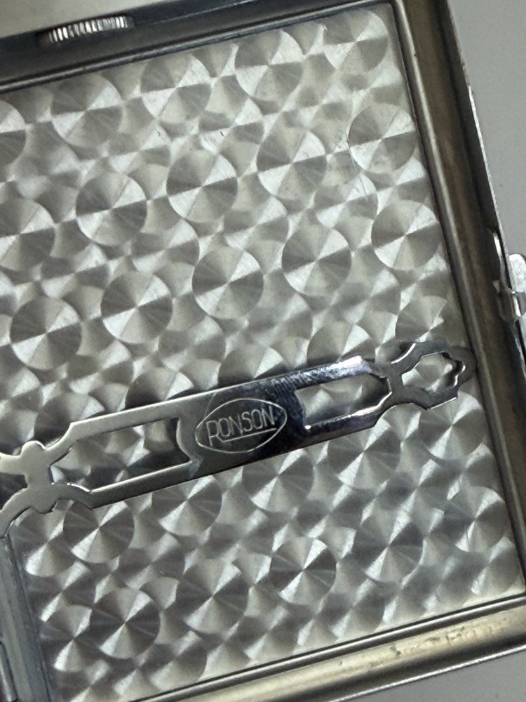 Ronson King Mastercase Silver Tone Lighter and Cigarette Case