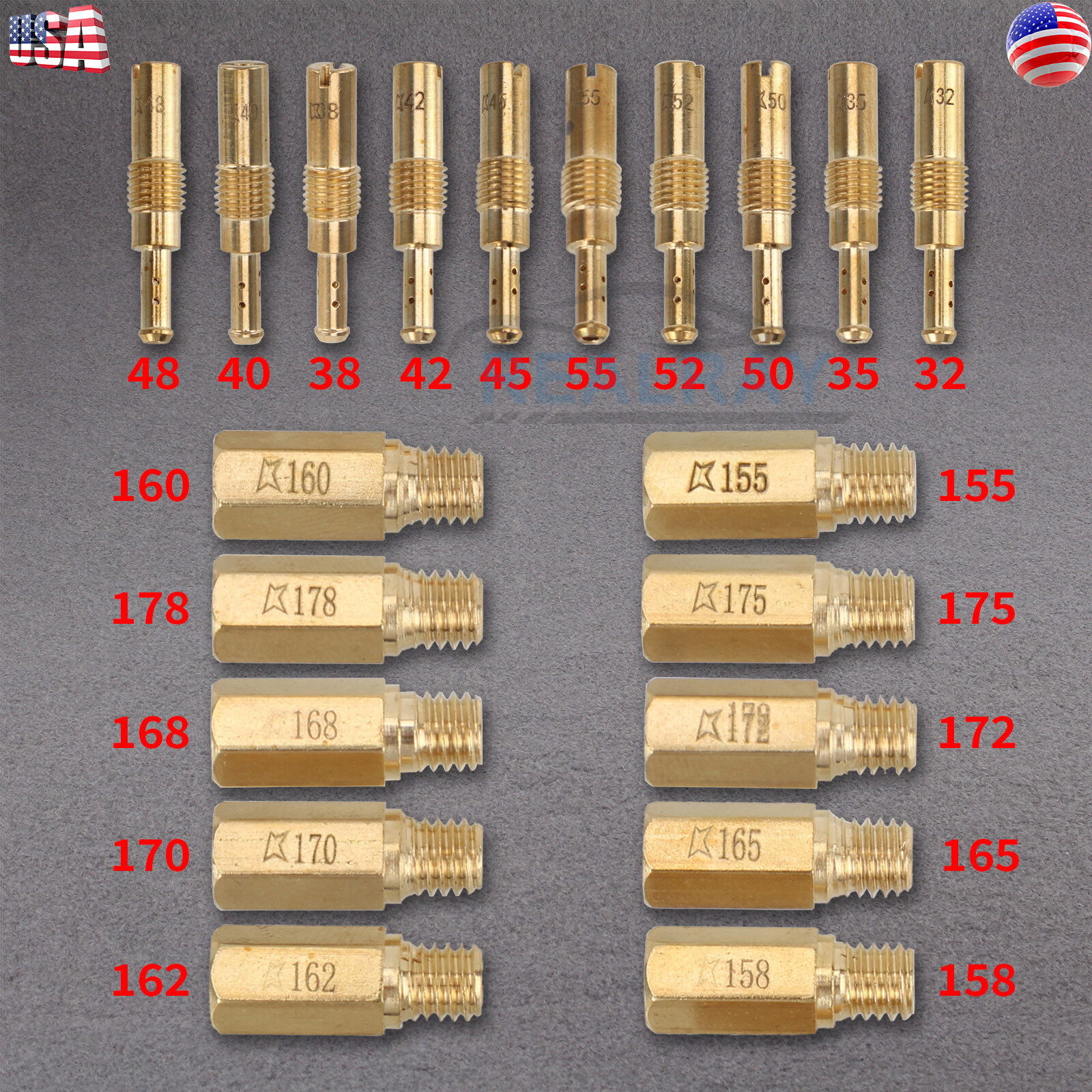 10x Slow Pilot Jet & Main Jet kit for Honda CR500R CR250R CR250 CR125R CBR900RR