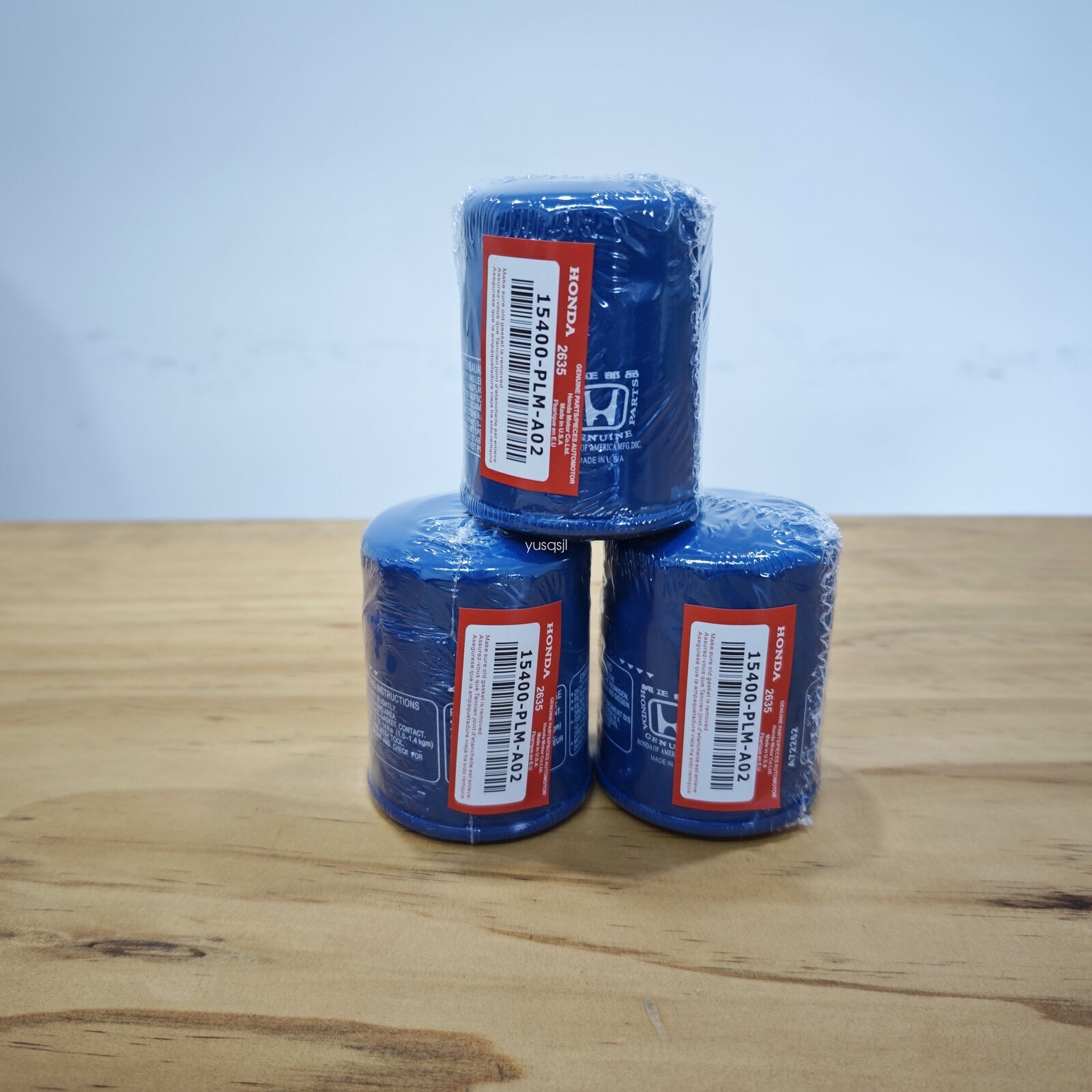 3 Honda Genuine Oil Filters WITH Drain Plug Washer 15400-PLM-A02 NEW SEALED USA