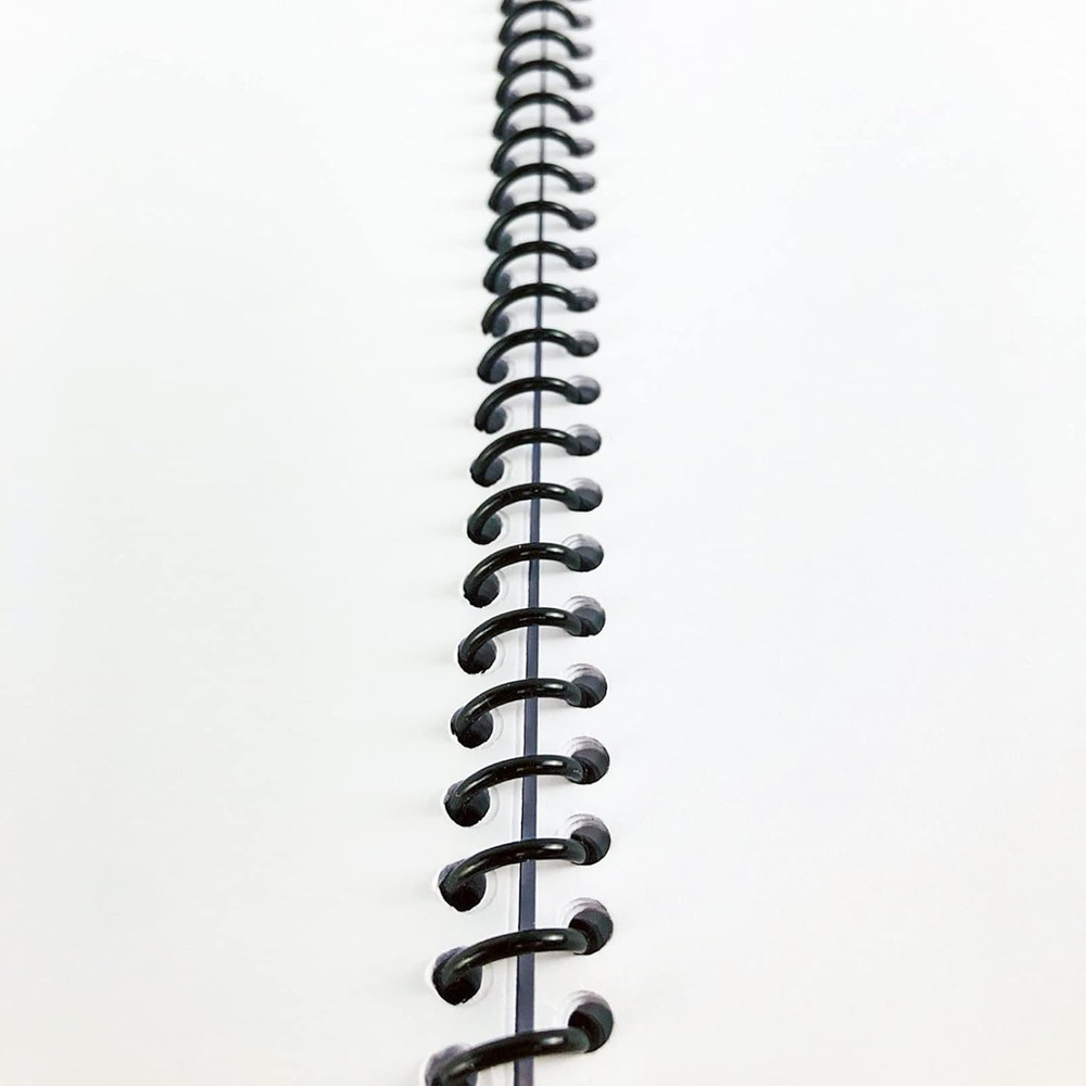 100 Pack Plastic Spiral Binding Coils,6Mm(1/4") Binding Spirals,30 Sheet Capacit
