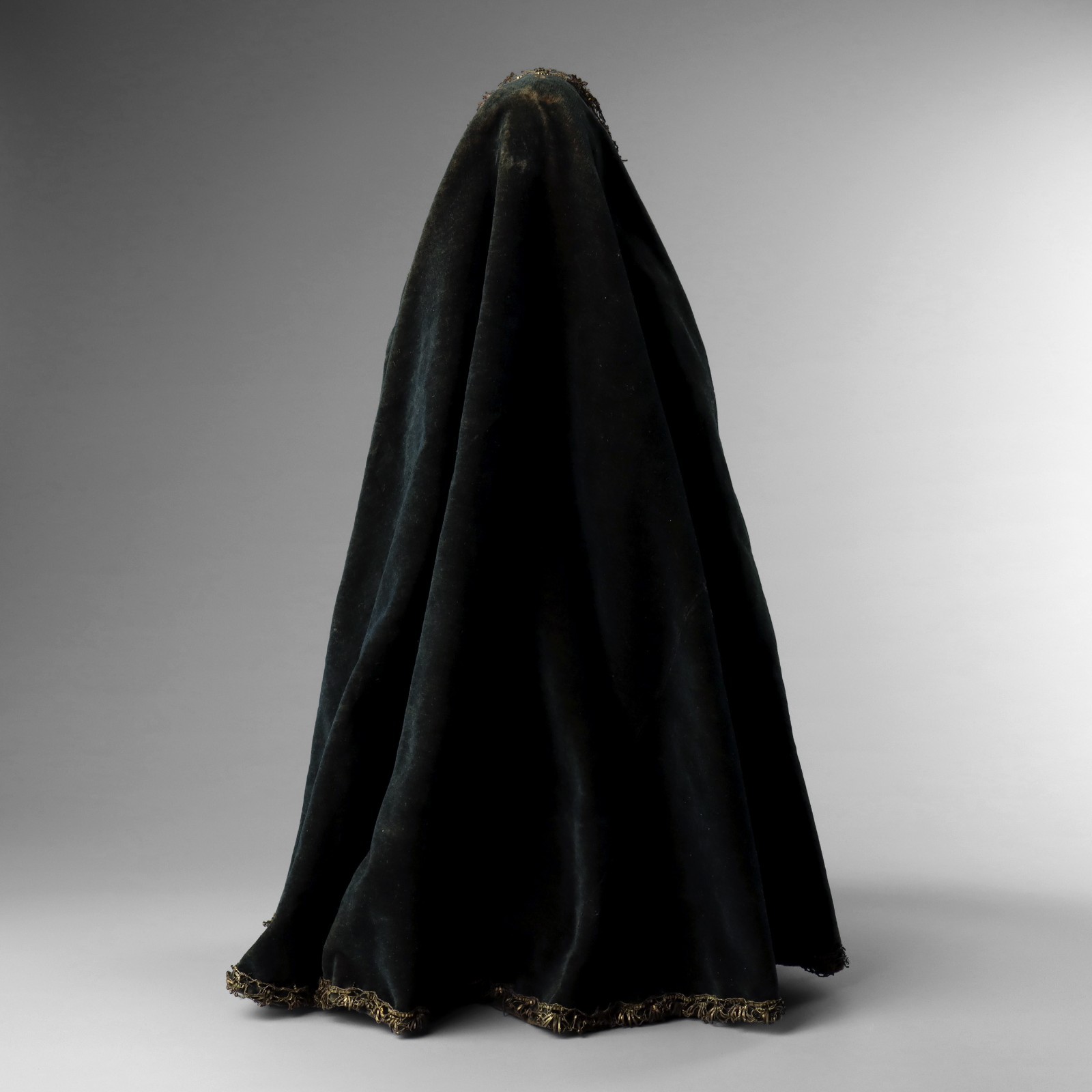 Antique 19th C Carved Wood Polychrome Santos Virgin Mary Madonna Lady of Sorrows