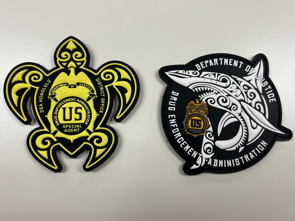 NEW! Drug Enforcement Administration DEA Honolulu District Office PVC Patch Set