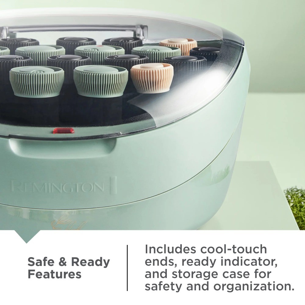 Remington Hair Setter, Ceramic, Ionic Conditioning, with 20 Rollers, Green