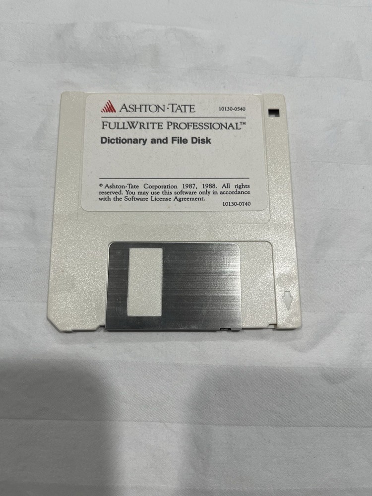 Vintage Mac Apple Software Ashton Tate FullWrite Professional. Complete