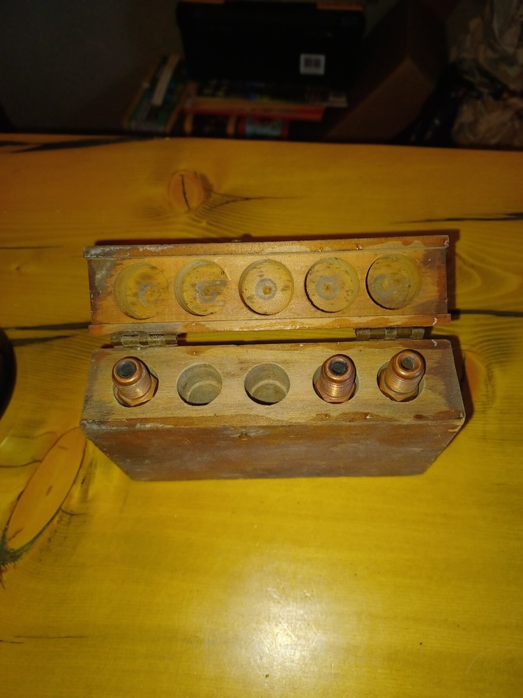 Vintage Torch Tips In Wooden Case