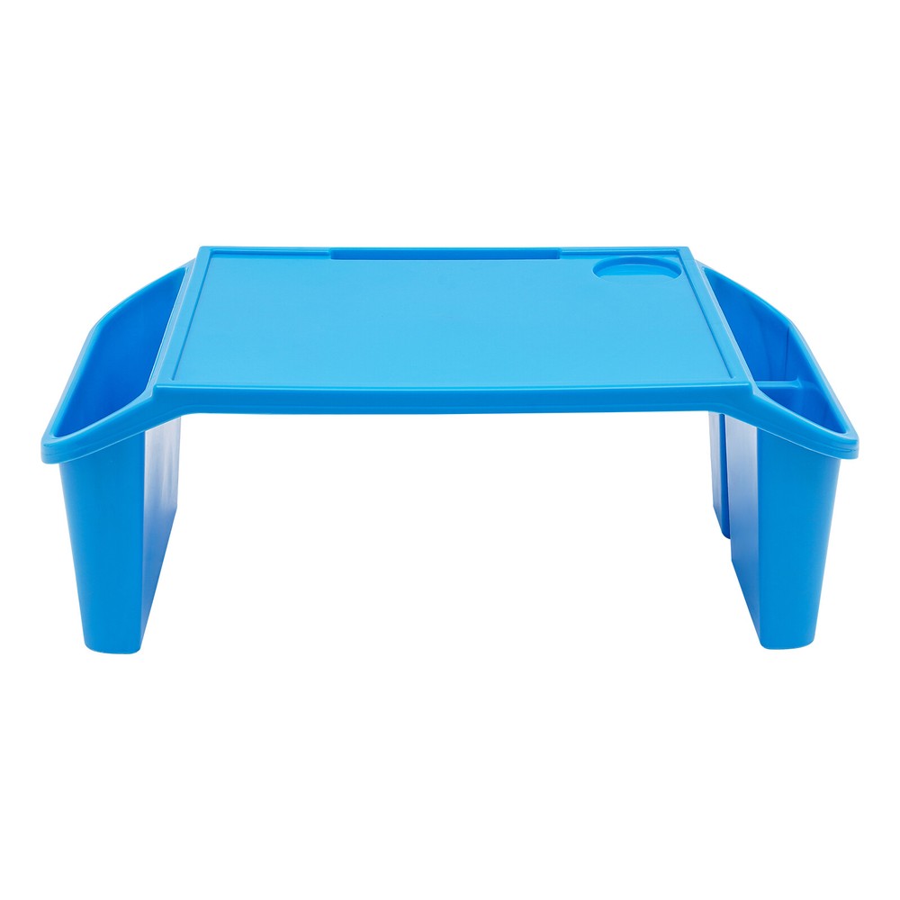 Kids Lap Desk, Portable Activity Tray with Side Storage, Stackable Plastic Desk